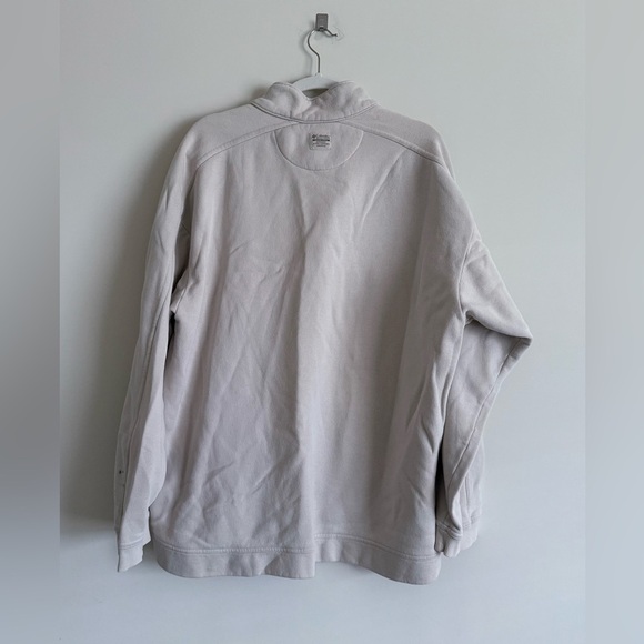 Columbia 1/4 Zip Mock Neck Sweatshirt - Men’s XL - Creamy Beige - Picture 4 of 10